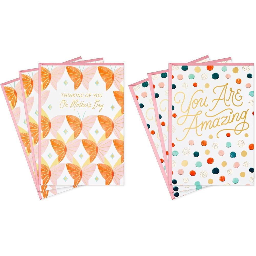 imageHallmark Fathers Day Card Pack 6 Cards 2 Designs for Dads Grandfathers Uncles BrothersAmazing Mothers Day