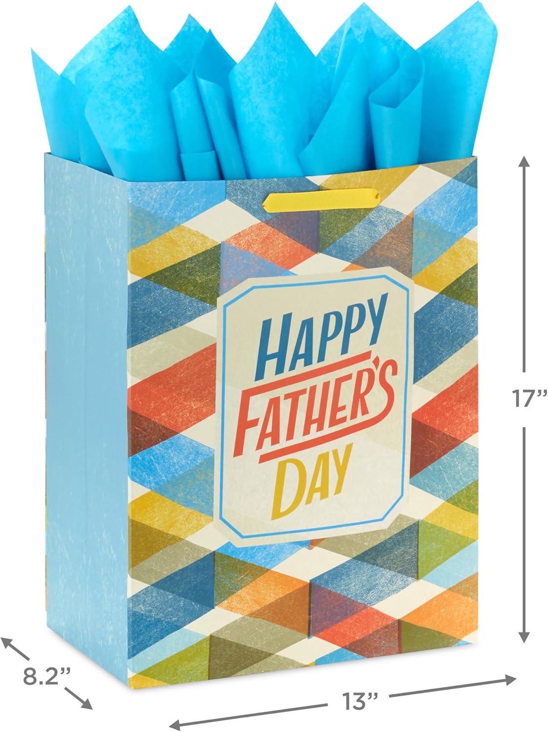 imageHallmark 13quot Large Fathers Day Gift Bag Woodsy Outdoors Happy Fathers Day for Dads Grandpas Uncles BrothersPlaid