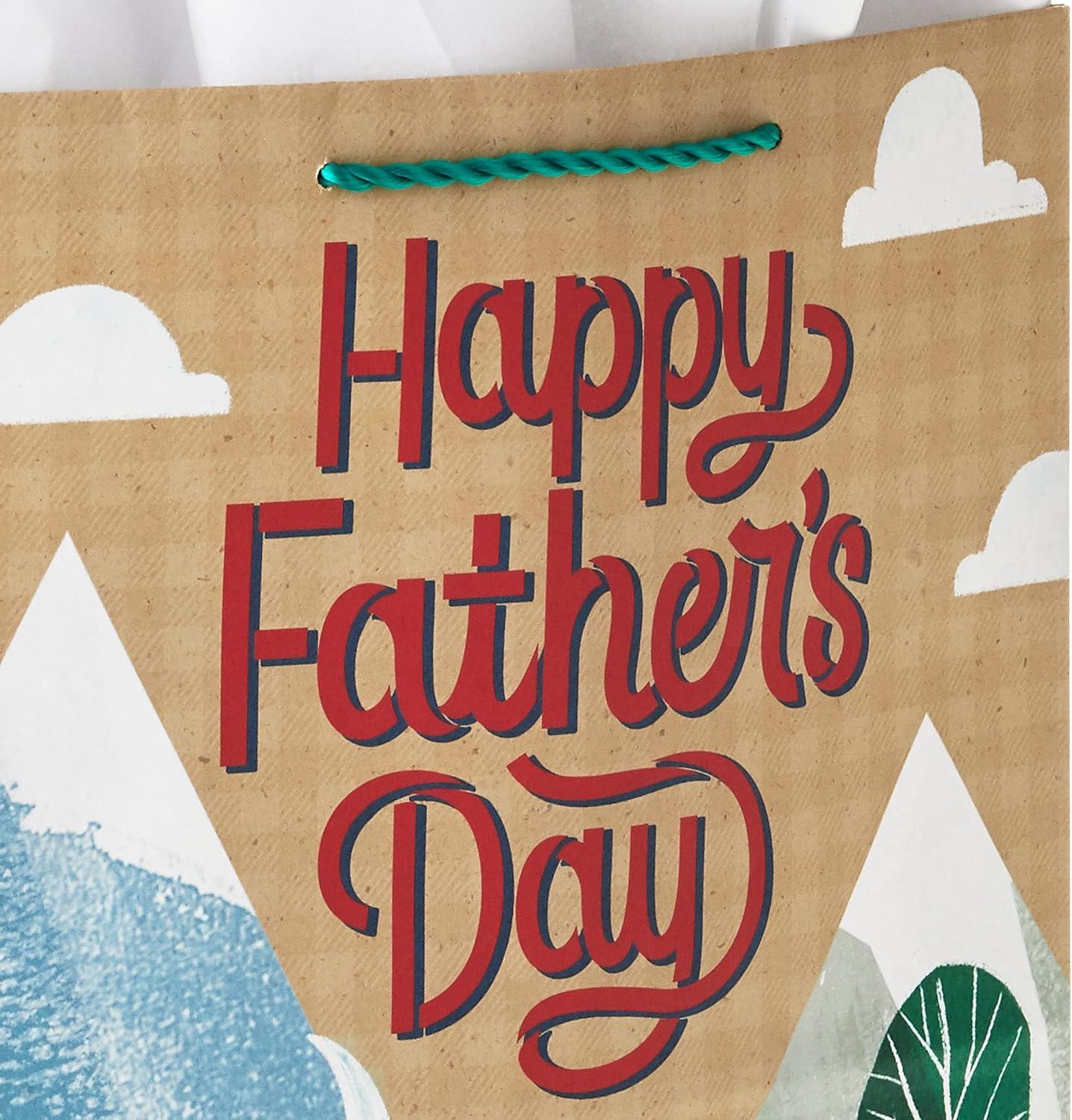 imageHallmark 13quot Large Fathers Day Gift Bag Woodsy Outdoors Happy Fathers Day for Dads Grandpas Uncles BrothersWoodsy Outdoors