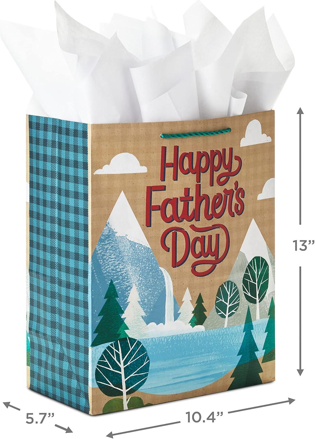 imageHallmark 13quot Large Fathers Day Gift Bag Woodsy Outdoors Happy Fathers Day for Dads Grandpas Uncles BrothersWoodsy Outdoors