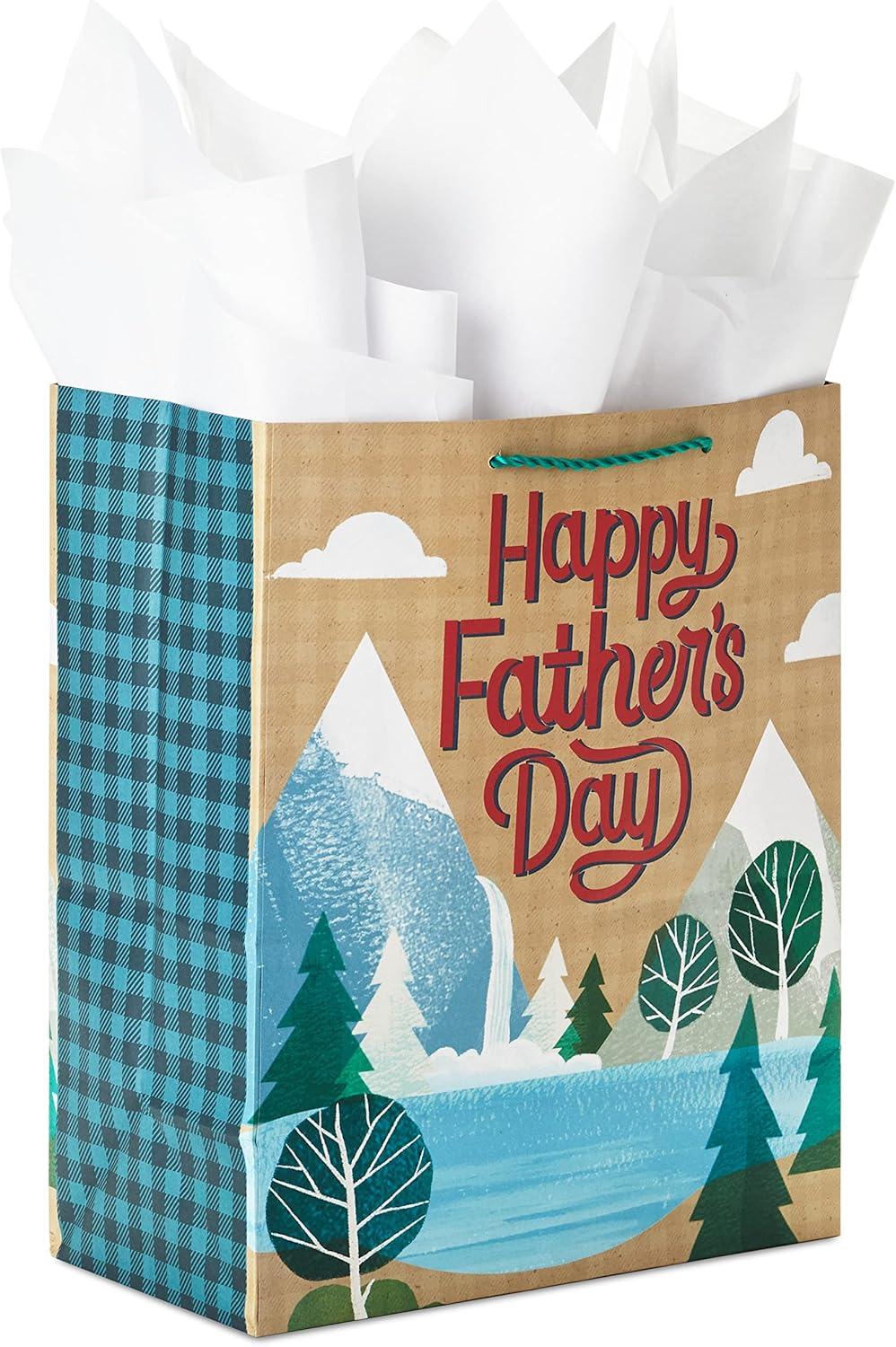 imageHallmark 13quot Large Fathers Day Gift Bag Woodsy Outdoors Happy Fathers Day for Dads Grandpas Uncles BrothersWoodsy Outdoors
