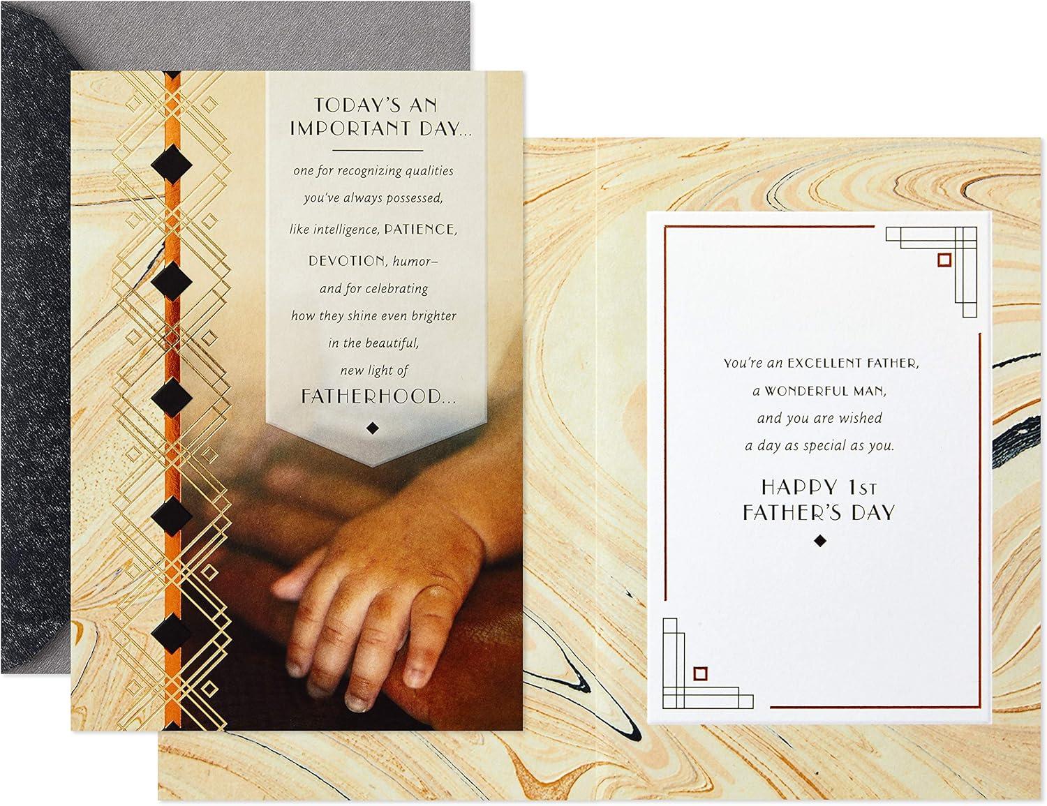 imageHallmark 1st Fathers Day Card Elephants for Son Friend Coworker Relative1st Fathers Day Hand Photo
