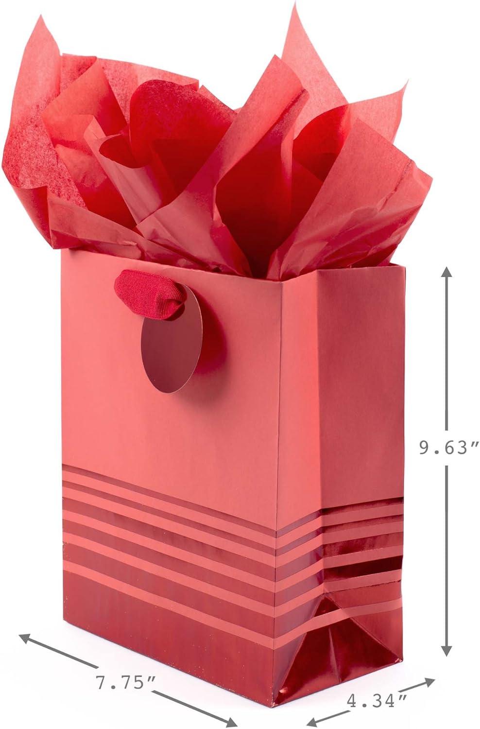 imageHallmark 9quot Medium Gift Bag with Tissue Paper AllStar Dad for Fathers Day Birthdays Valentines DayRed Stripes