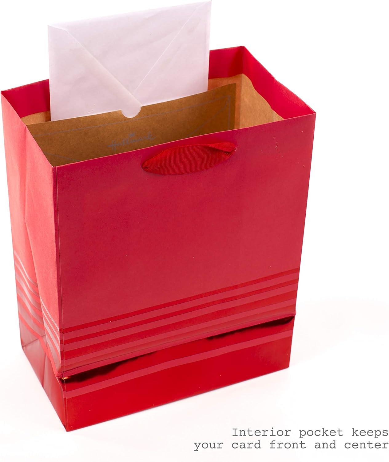 imageHallmark 9quot Medium Gift Bag with Tissue Paper AllStar Dad for Fathers Day Birthdays Valentines DayRed Stripes