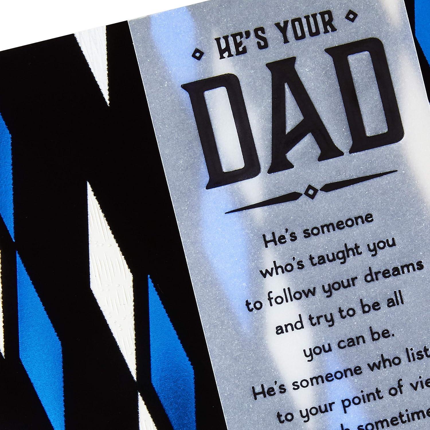 imageHallmark Fathers Day Card for Dad from Son or Daughter Love That Always Comes ThroughHes Your Dad