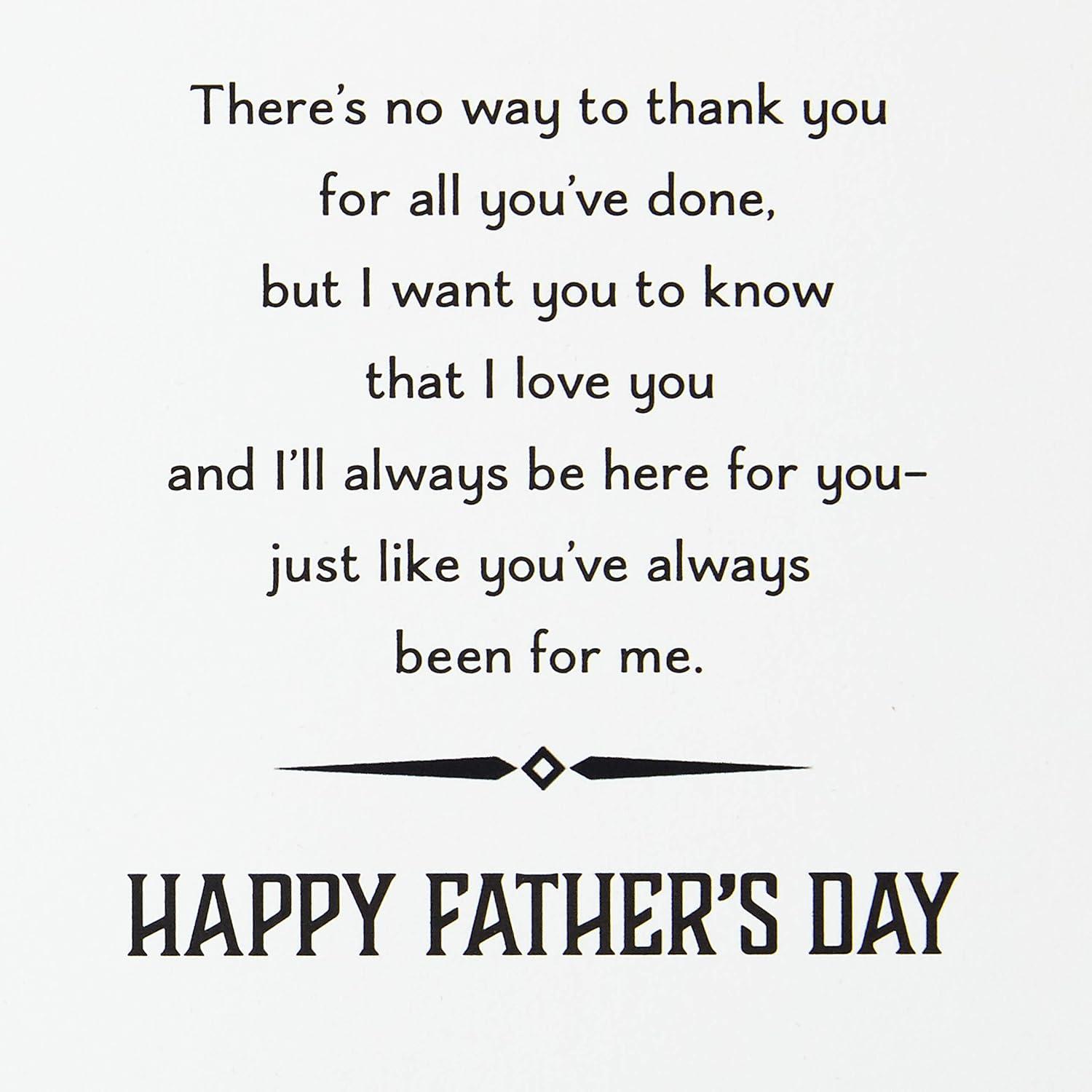 imageHallmark Fathers Day Card for Dad from Son or Daughter Love That Always Comes ThroughHes Your Dad