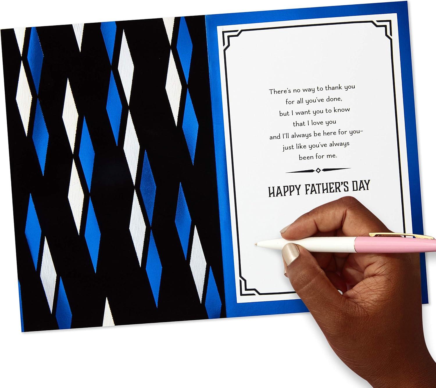 imageHallmark Fathers Day Card for Dad from Son or Daughter Love That Always Comes ThroughHes Your Dad