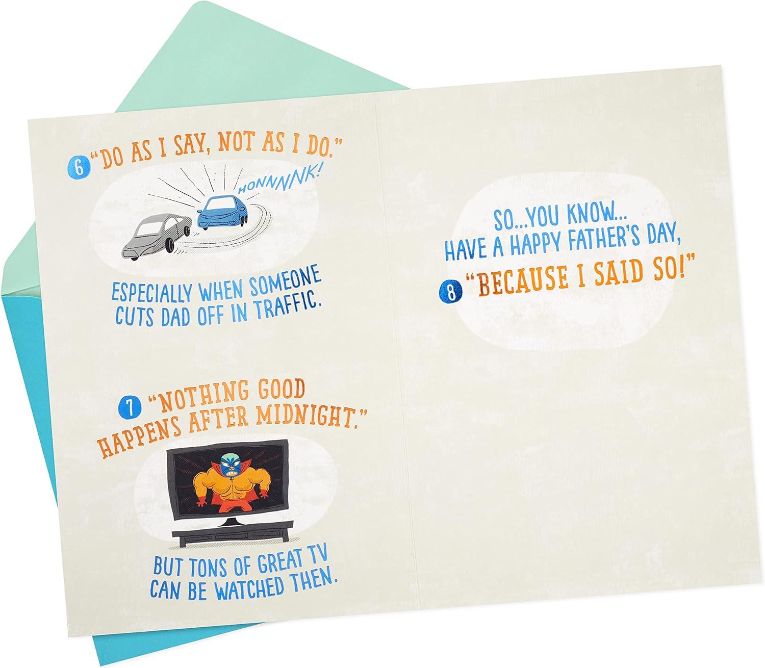 imageHallmark Funny Fathers Day Card for Dad from Son or Daughter Things We Learn from DadsThings We Learn from Dads