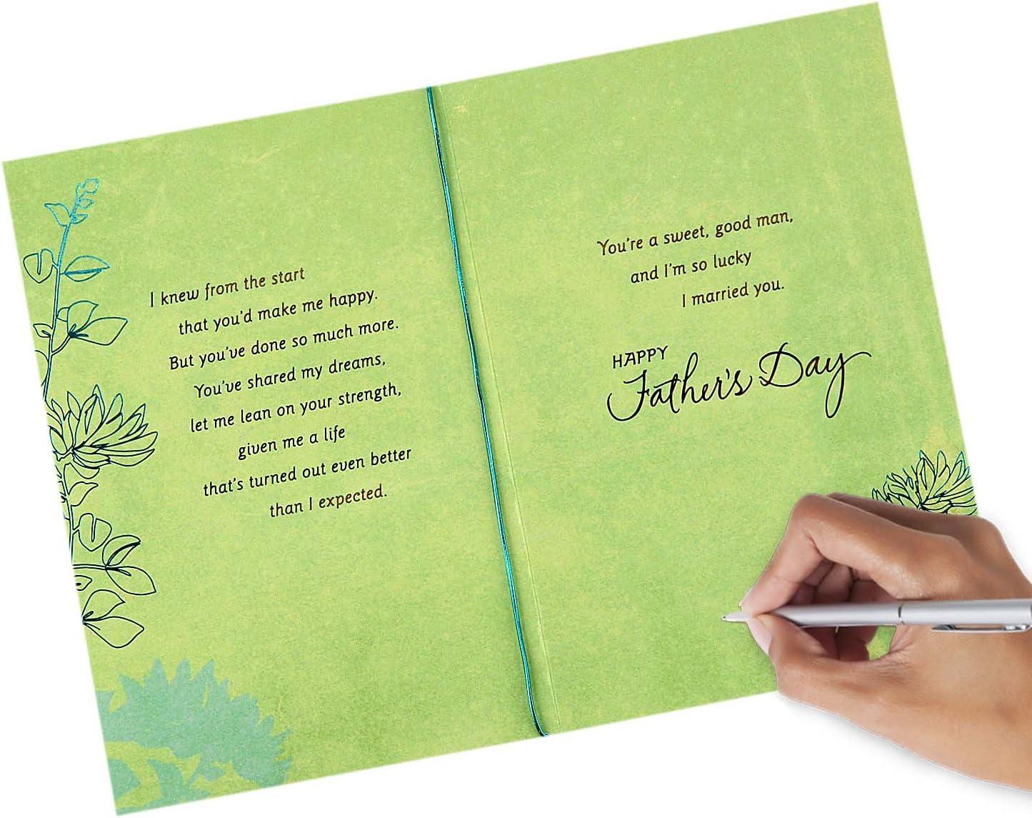 imageHallmark Romantic Fathers Day Card for Husband or Partner Youre a KeeperSweet and Good Man