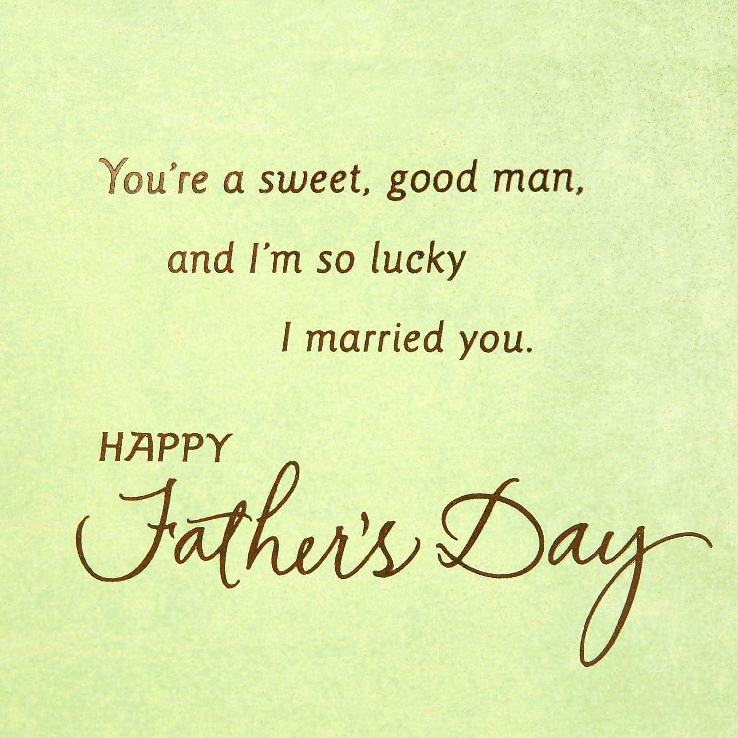 imageHallmark Romantic Fathers Day Card for Husband or Partner Youre a KeeperSweet and Good Man