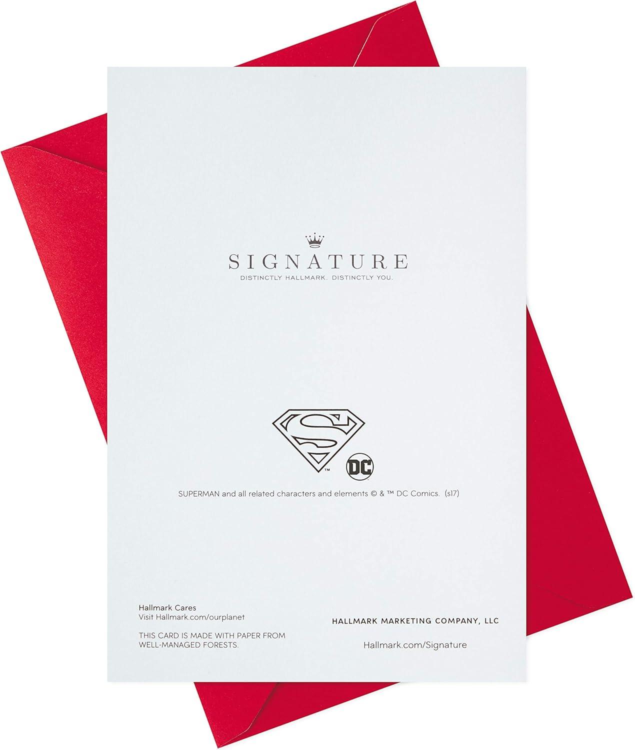 imageHallmark Signature Fathers Day Card for Dad SupermanBlue red and White