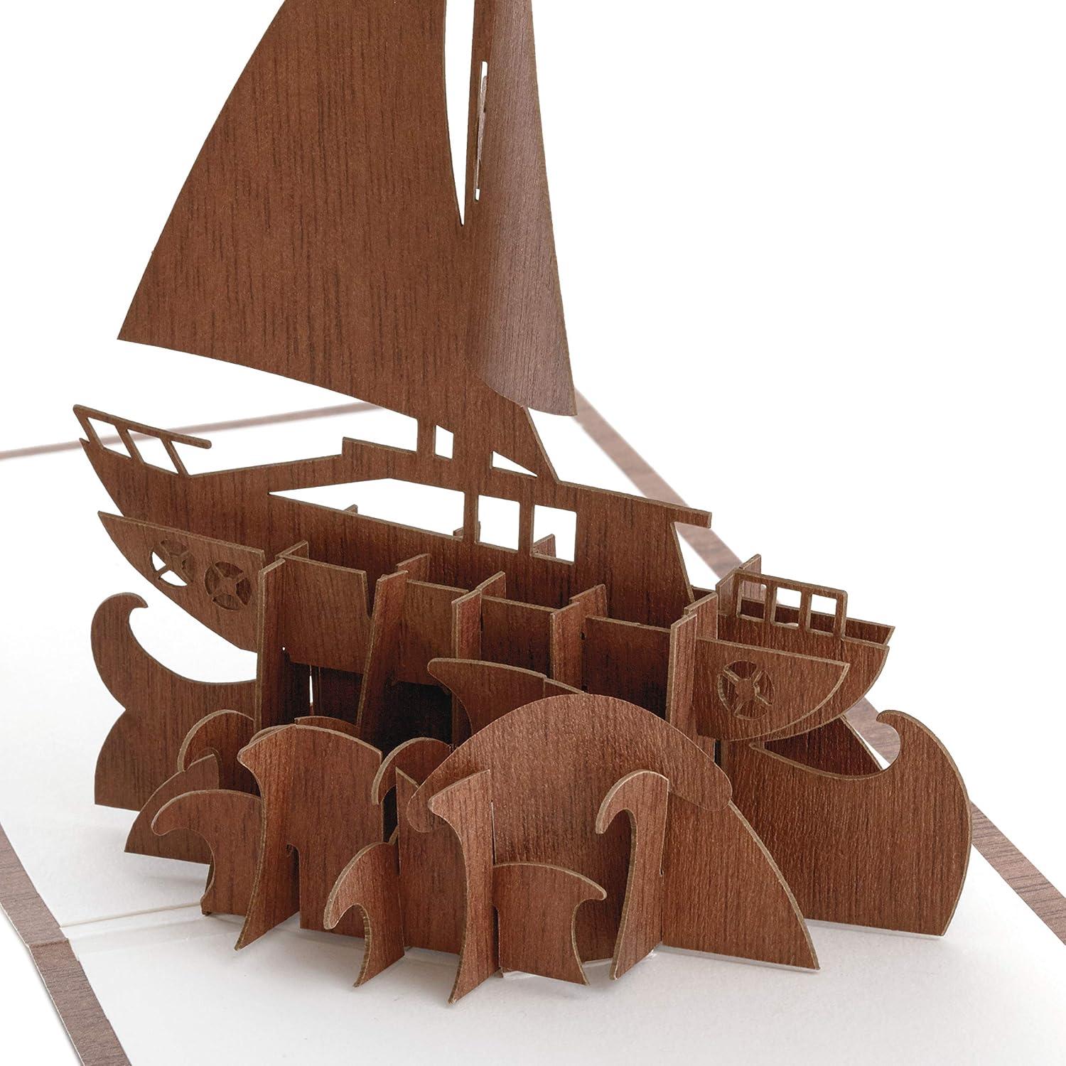 imageHallmark Signature Paper Wonder Wood Pop Up Fathers Day Card SailboatSailboat