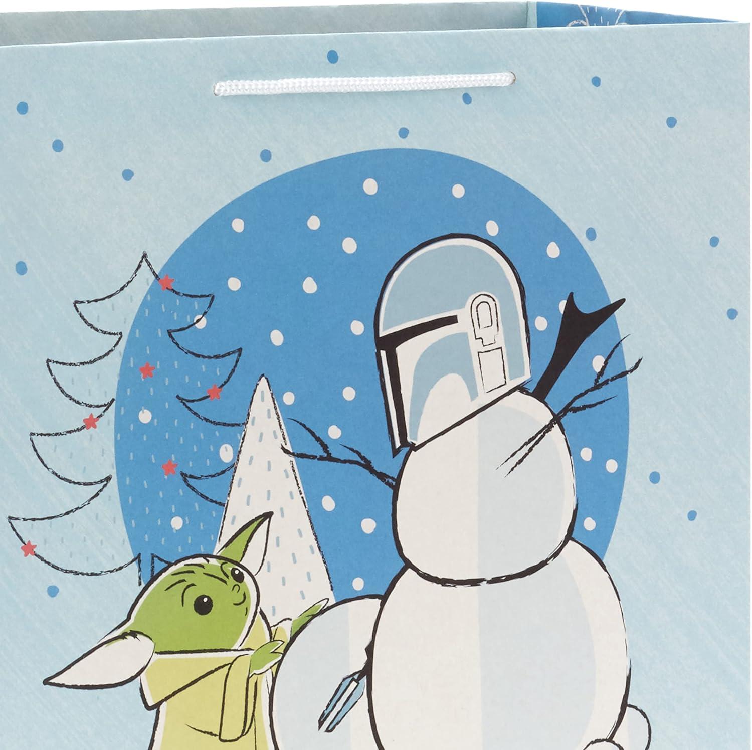 imageHallmark Star Wars The Mandalorian 13quot Large Gift Bag Bundle 3 Bags Baby Yoda The Mandalorian Grogu for Birthdays Christmas Fathers Day May the 4thChristmas Gift Bags 2count