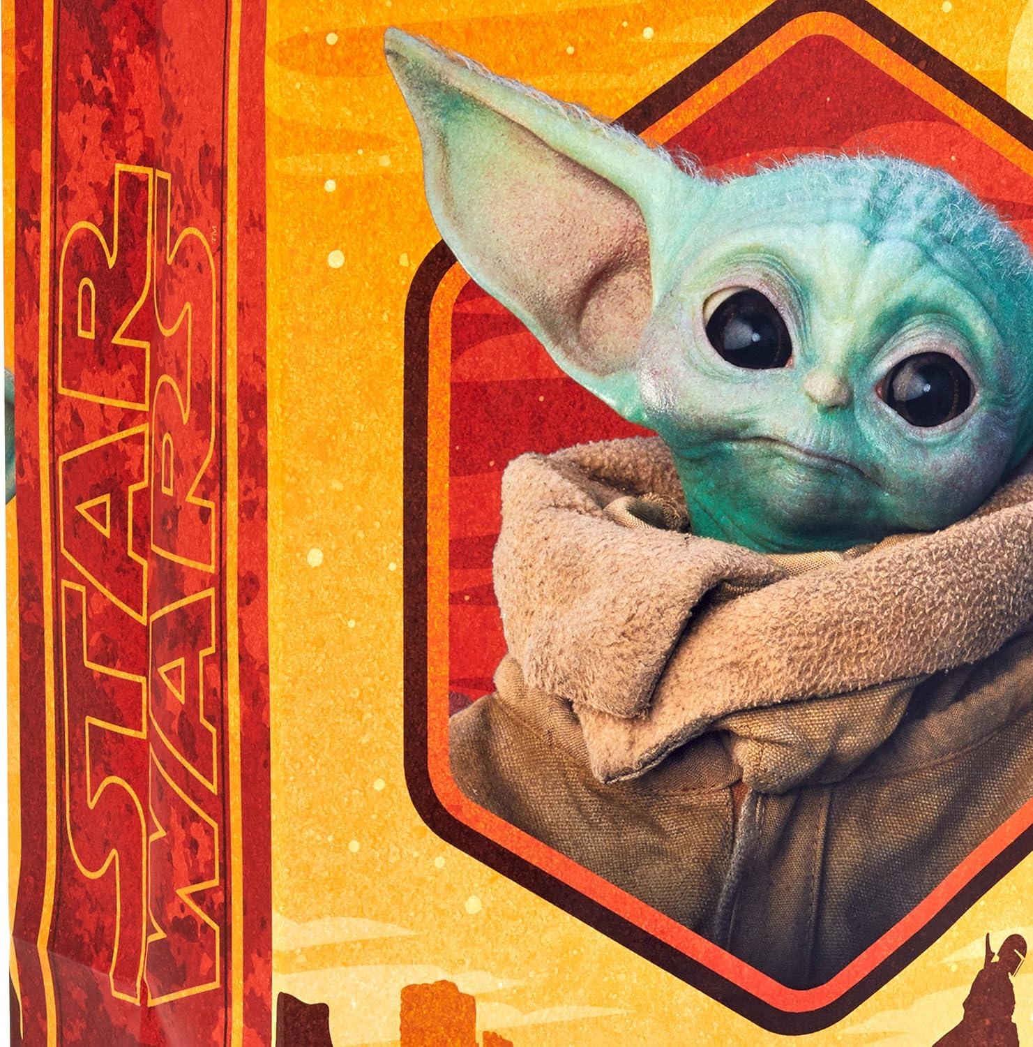 imageHallmark Star Wars The Mandalorian 13quot Large Gift Bag Bundle 3 Bags Baby Yoda The Mandalorian Grogu for Birthdays Christmas Fathers Day May the 4thLarge Gift Bags 3count