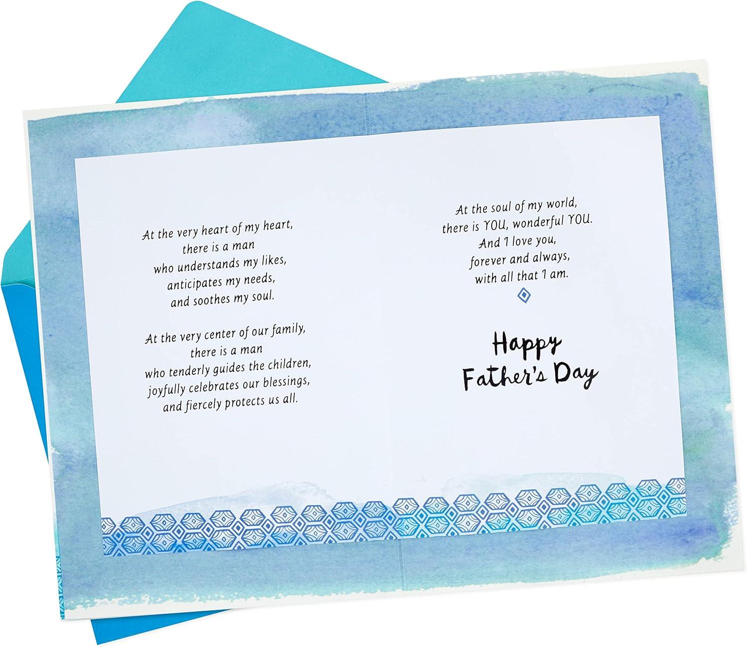 imageHallmark Wood Fathers Day Card for Husband or Boyfriend Love Thats Forever Model Number 699FFW1103Center of Our Family