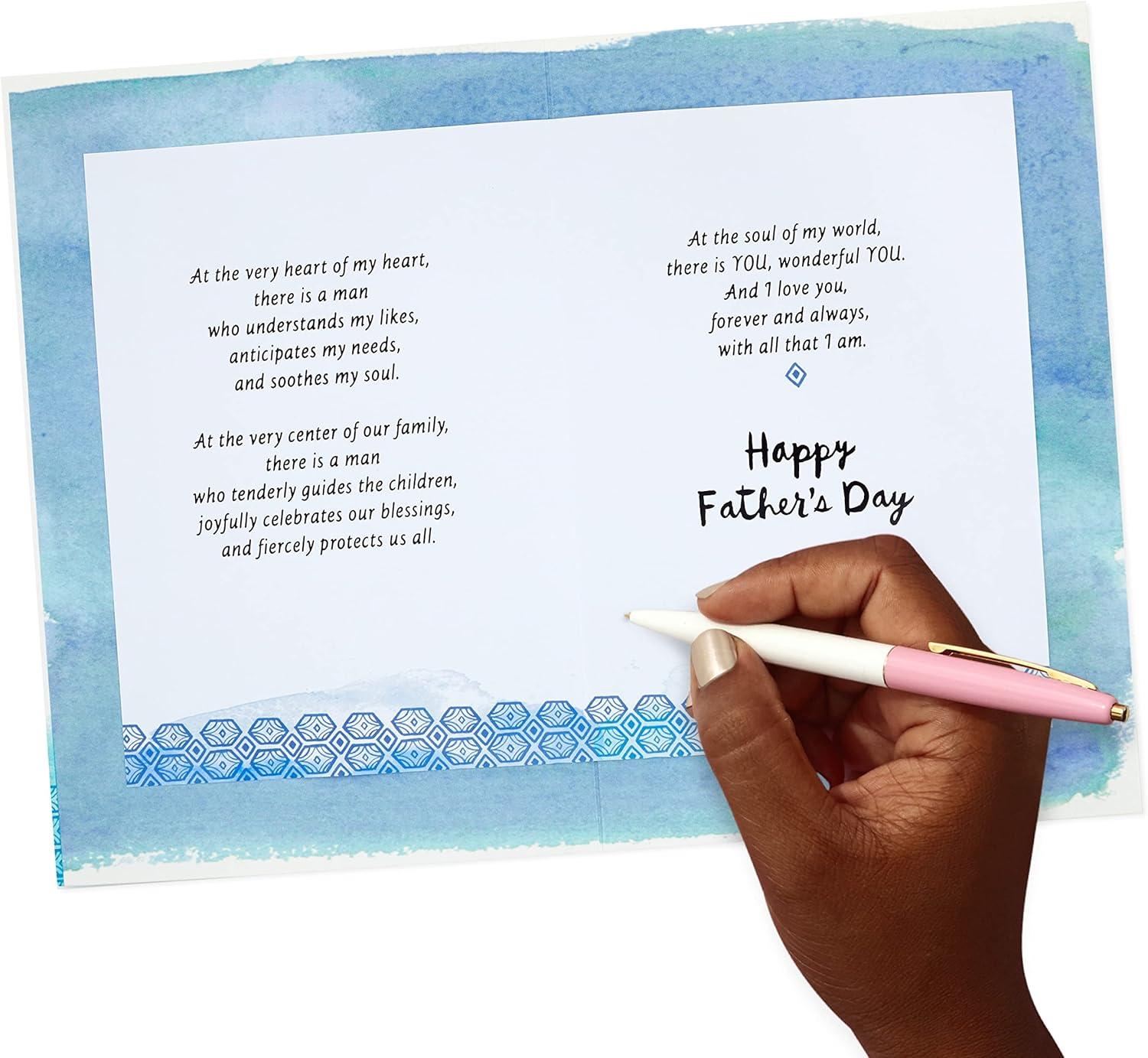 imageHallmark Wood Fathers Day Card for Husband or Boyfriend Love Thats Forever Model Number 699FFW1103Center of Our Family