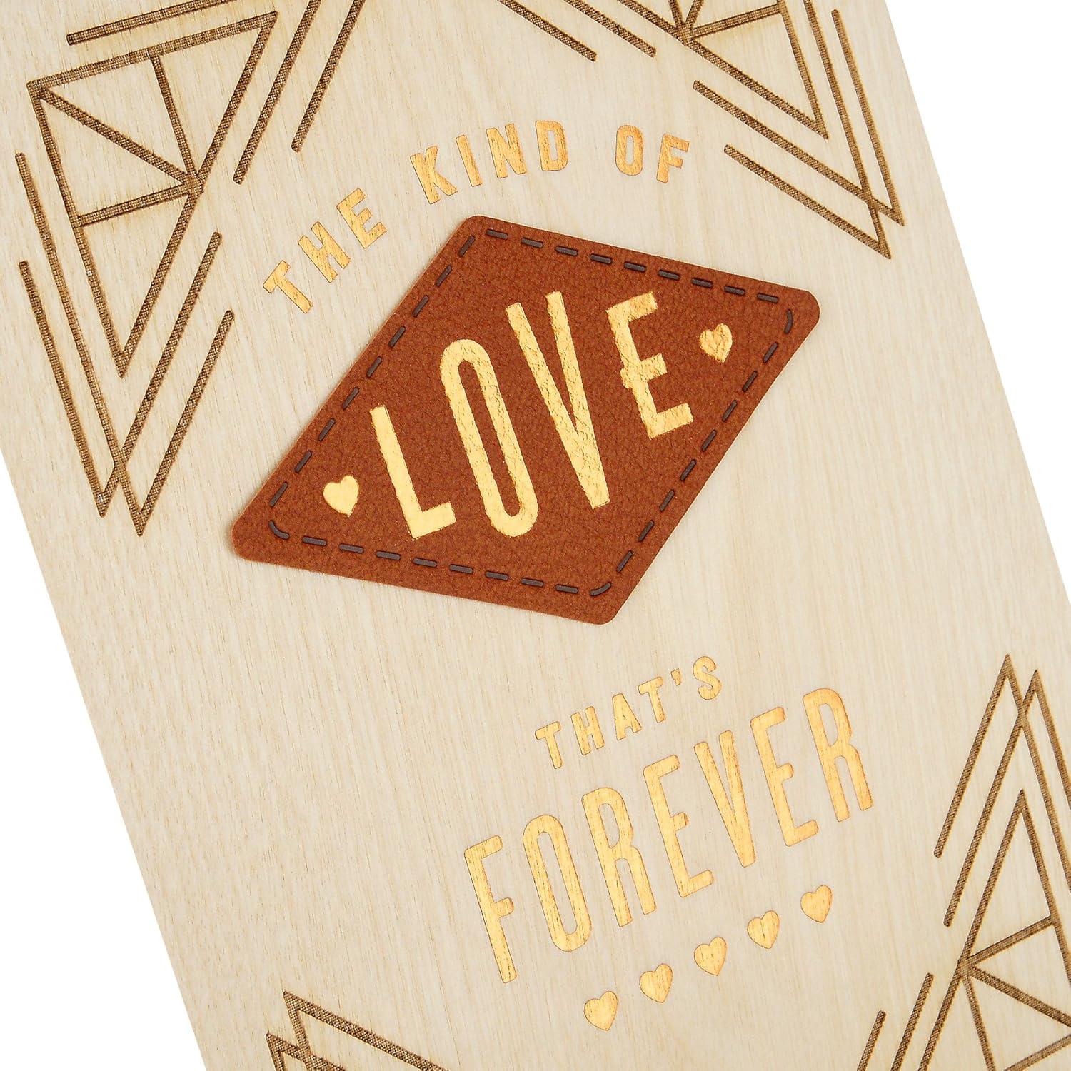 imageHallmark Wood Fathers Day Card for Husband or Boyfriend Love Thats Forever Model Number 699FFW1103Thats Forever