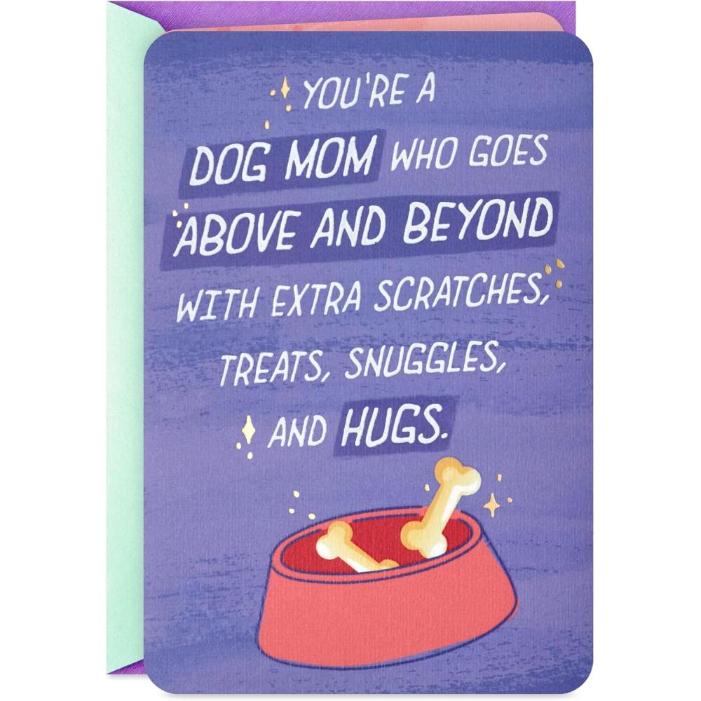 imageHallmark Dog Mom Card from Dog Treats Snuggles and Hugs for Mothers Day Birthday Puppy Adoption DayDog Mom  Mothers Day or Birthday