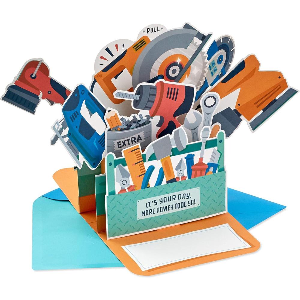 imageHallmark Fathers Day Funny Pop Up Card Power ToolsFunny Pop Up  Power Tools