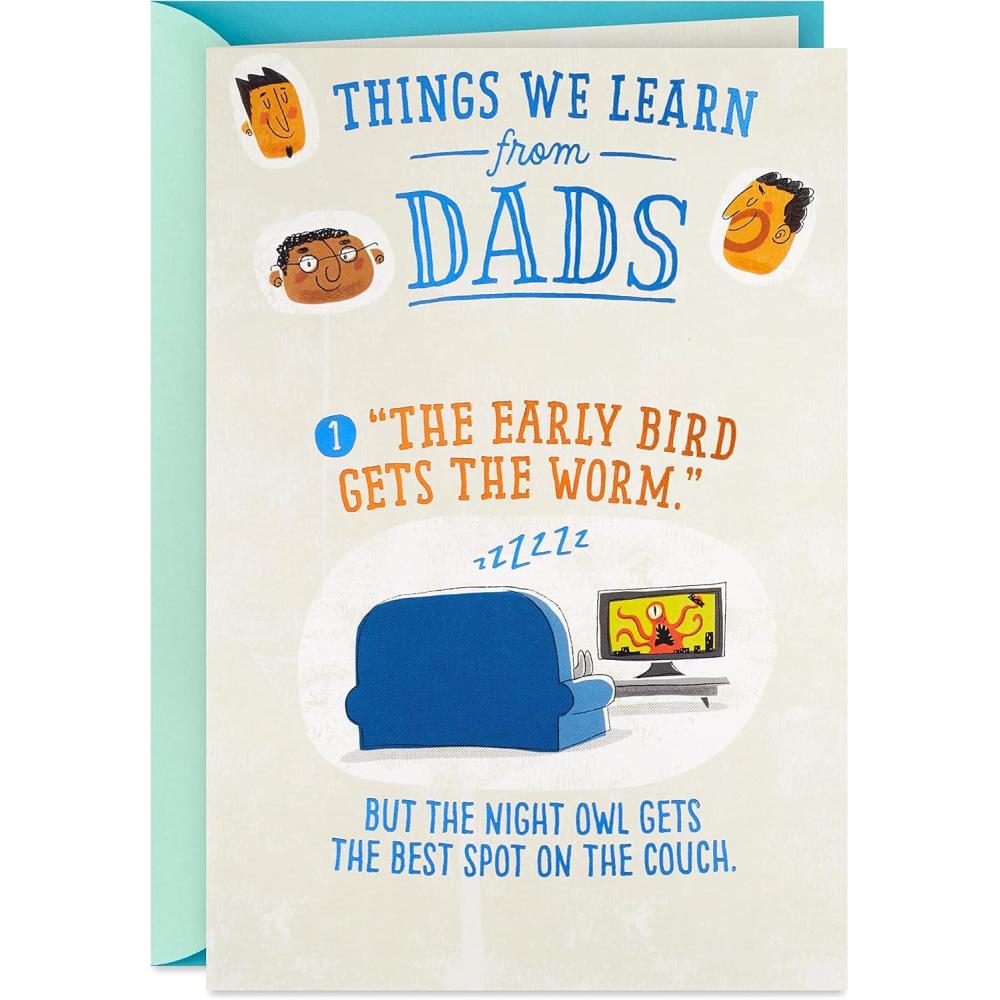 imageHallmark Funny Fathers Day Card for Dad from Son or Daughter Things We Learn from DadsThings We Learn from Dads