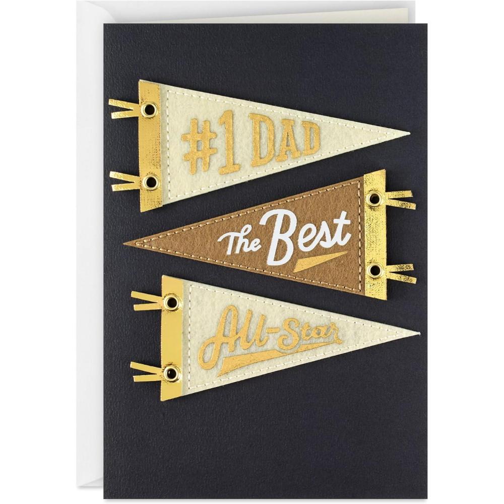 imageHallmark Signature Fathers Day Card 1 Dad AllStar Pennants for Dad Grandpa FatherinLaw1 Dad
