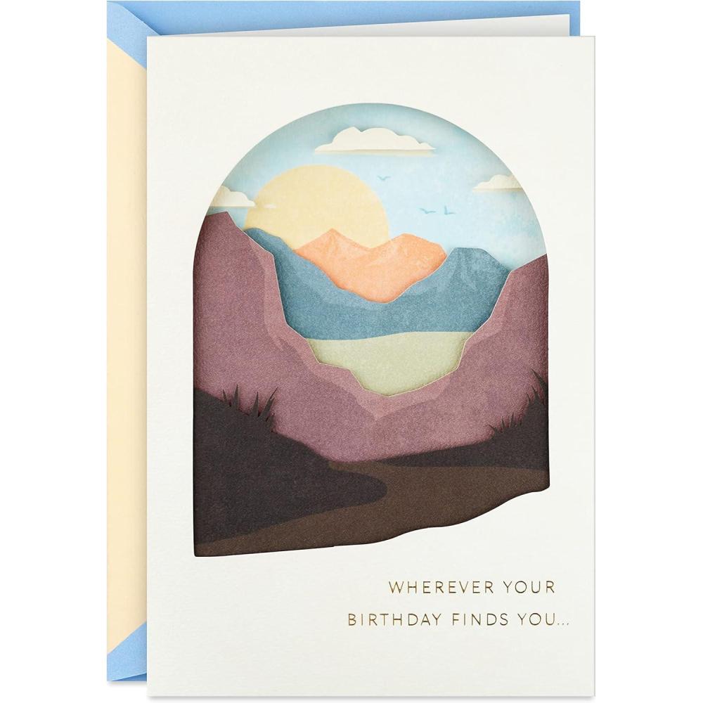 imageHallmark Signature Fathers Day Card 1 Dad AllStar Pennants for Dad Grandpa FatherinLawMountain Sunset
