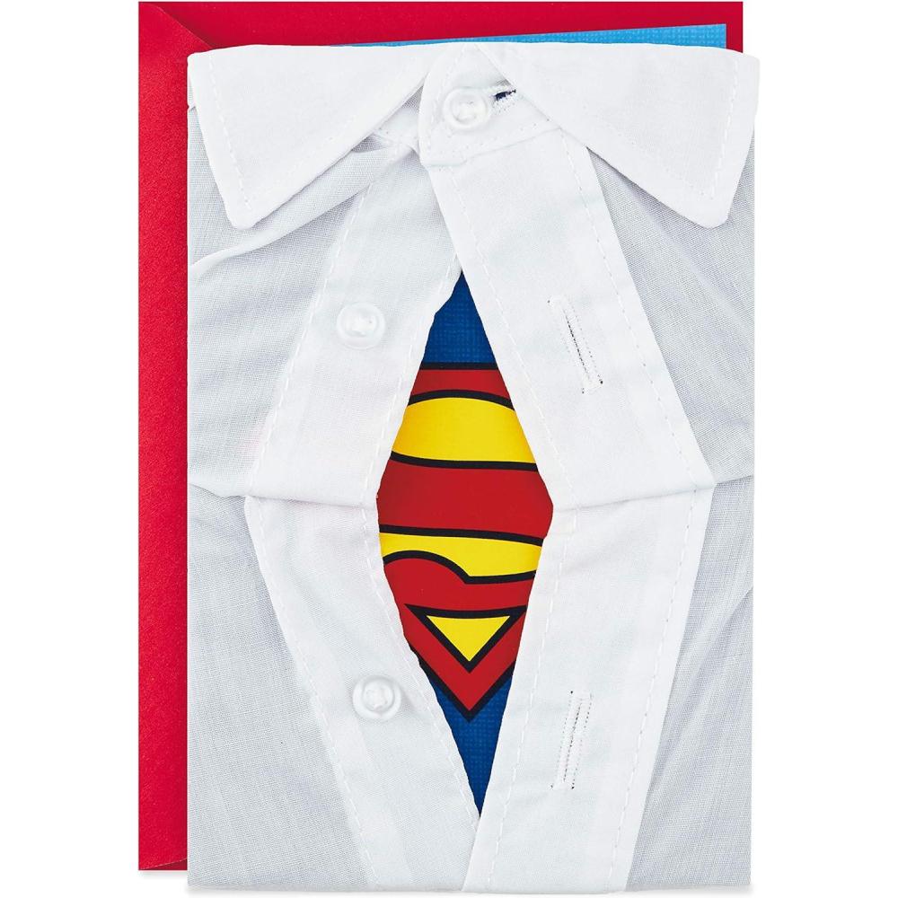 imageHallmark Signature Fathers Day Card for Dad SupermanBlue red and White