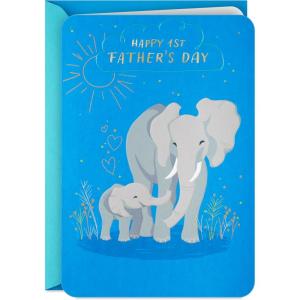 Hallmark 1st Father’s Day Card (Elephants) for Son, Friend, Coworker, Relative(1st Father’s Day)