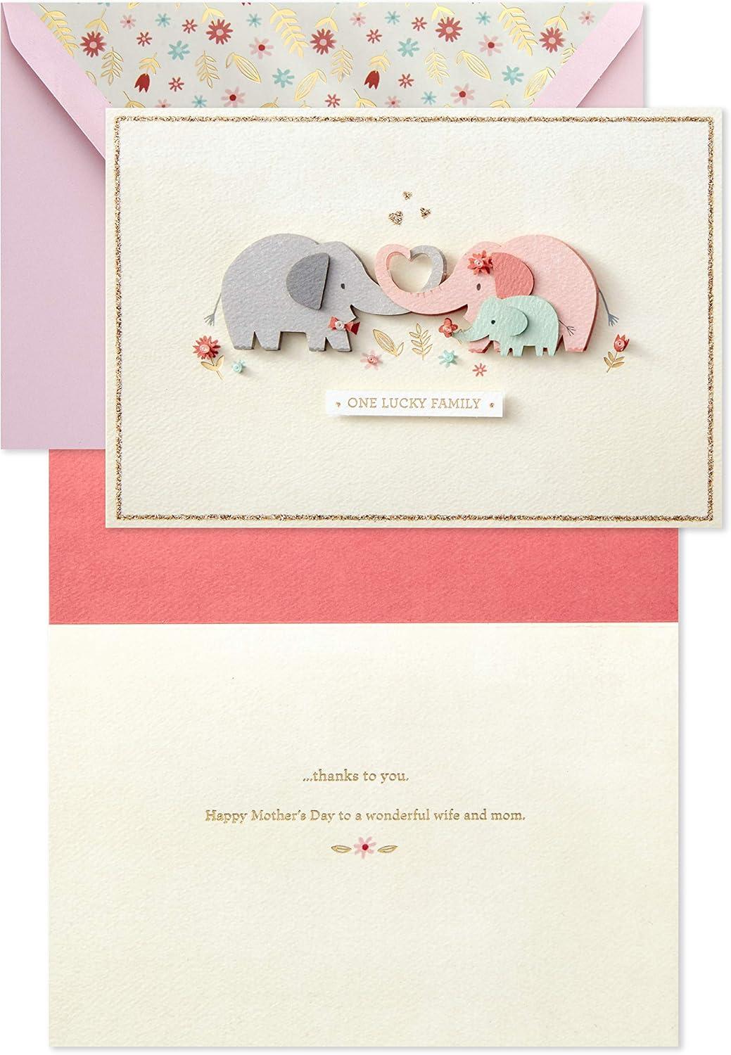 imageHallmark Signature Mothers Day Card to Wife Lucky Family 799MBC1029Lucky Family