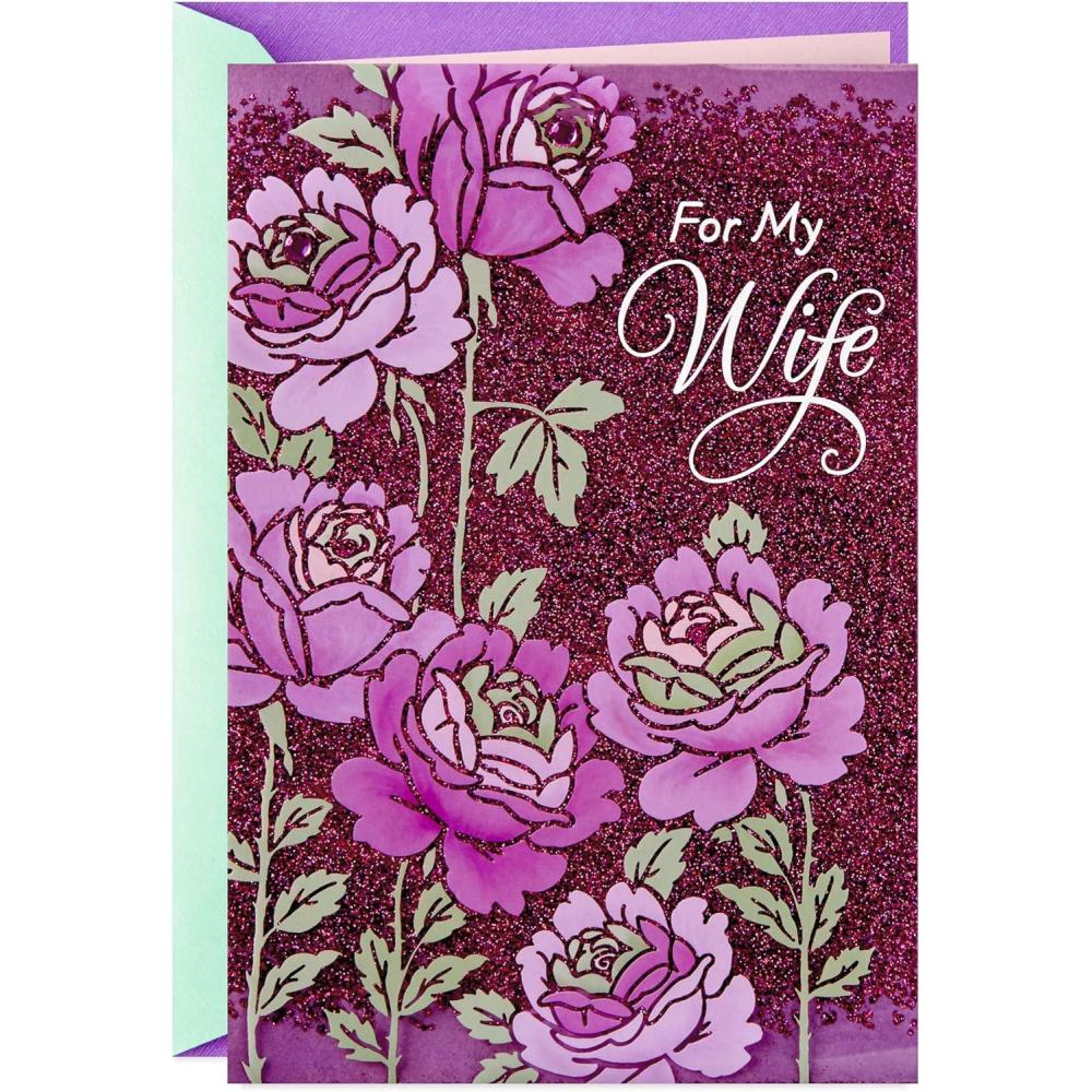 imageHallmark Mothers Day Card for Wife Purple Flowers 699MBC1249Purple Flowers