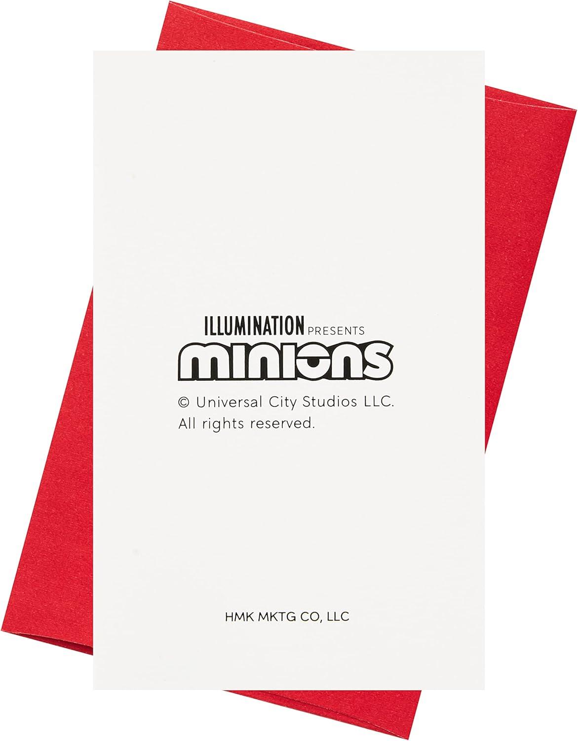 imageHallmark Minions Mini Valentines Day Cards and Stickers for Kids School 18 Classroom Valentines with EnvelopesMinions Folded Mini Valentines