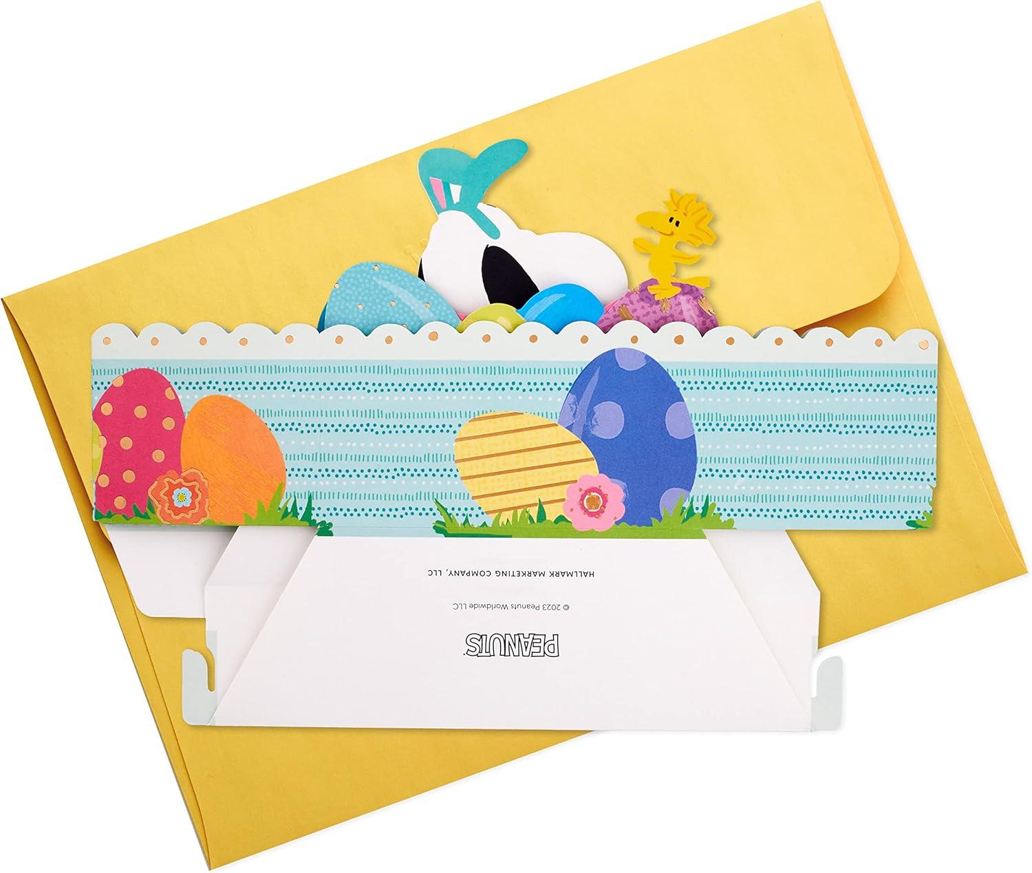 imageHallmark Paper Wonder Peanuts Displayable Pop Up Easter Card Snoopy Easter EggPop Up Snoopy and Easter Eggs