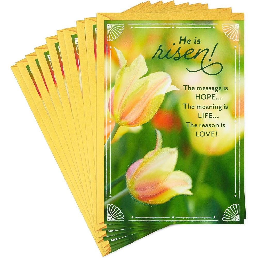 imageDaySpring Pack of Religious Easter Cards He is Risen 10 Cards with EnvelopesHe is Risen  10 Cards with Envelopes