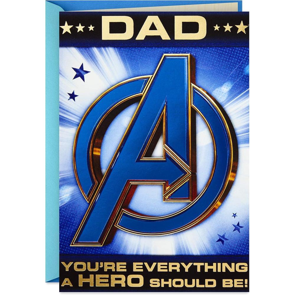 imageHallmark Avengers Pack of 3 Fathers Day Cards Iron Man Black Panther Captain AmericaAvengers  1 Card With Envelope