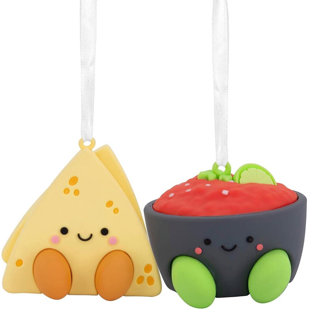 imageHallmark Better Together Chips and Salsa Magnetic Christmas Ornaments Set of 2 ShatterproofChips  Salsa