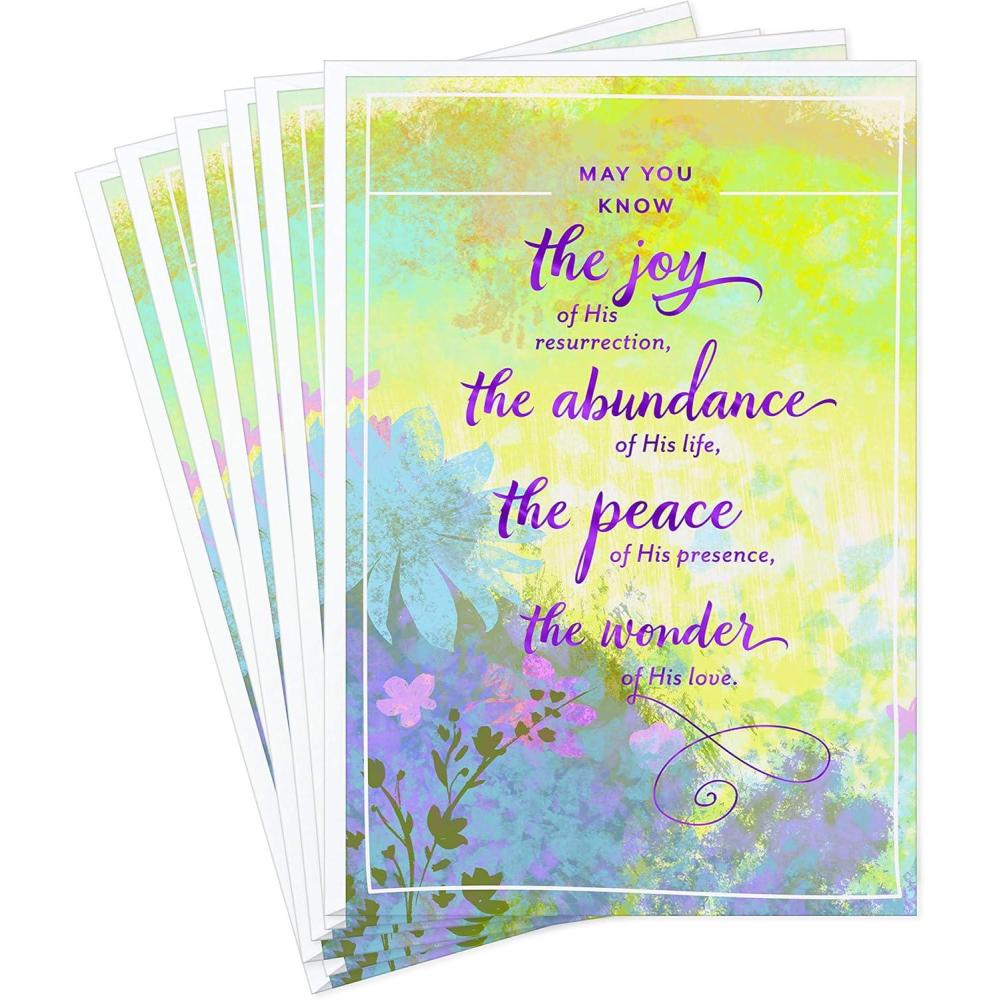 imageHallmark Dayspring Pack of Religious Easter Cards Wonder of His Love 6 Cards with EnvelopesWonder of His Love  6 Cards with Envelopes
