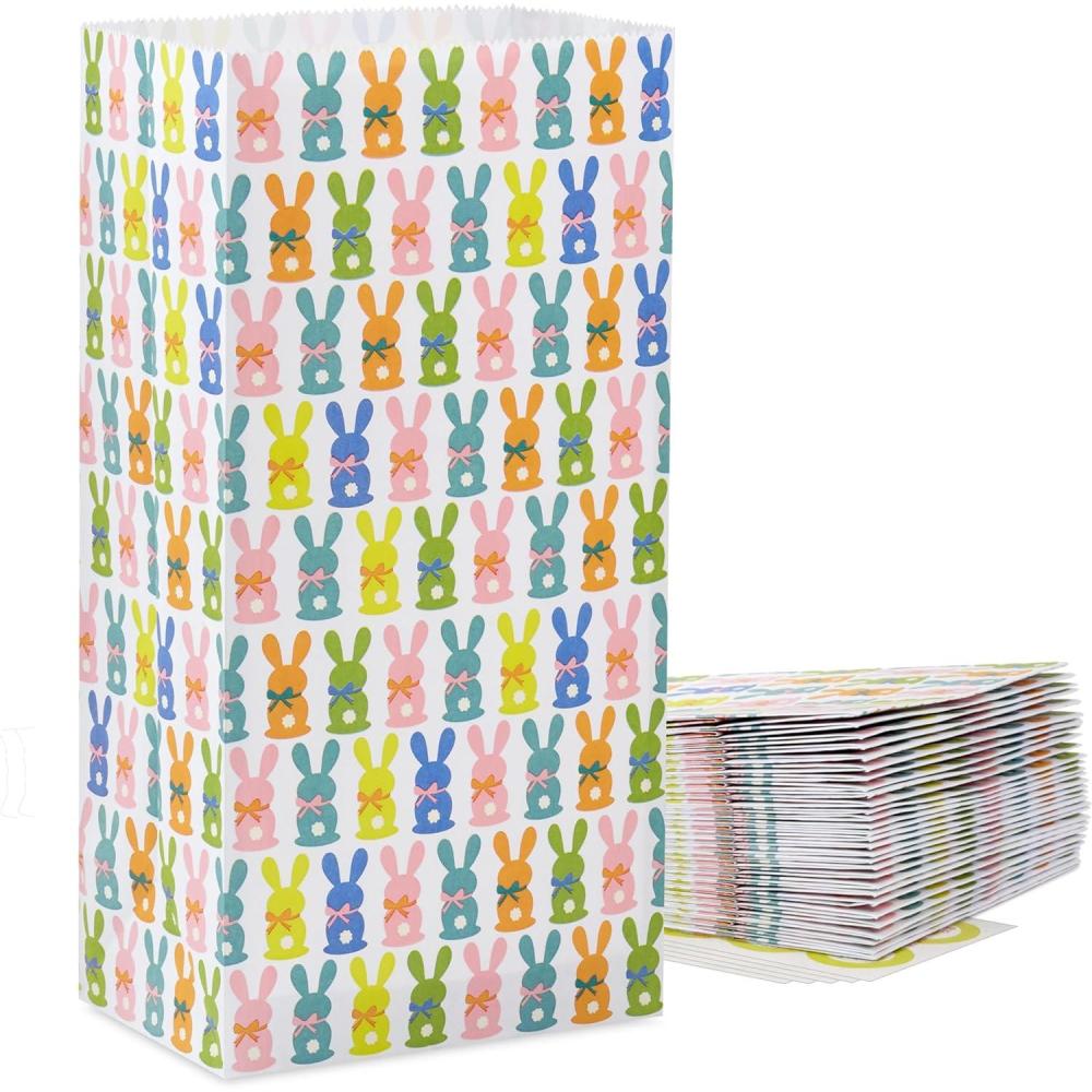 imageHallmark Easter Bunny Party Favor and Wrapped Treat Bags 30 Ct with 60 Stickers for Easter Baskets Kids Sunday SchoolEaster