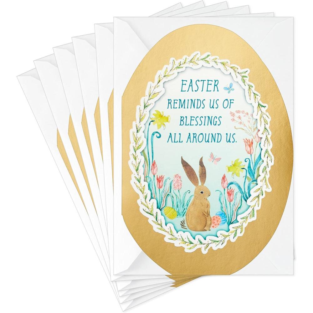 imageHallmark Easter Cards Blessings All Around Us 6 Vintage Easter Cards with EnvelopesBlessings All Around Us  6 Cards with Envelopes