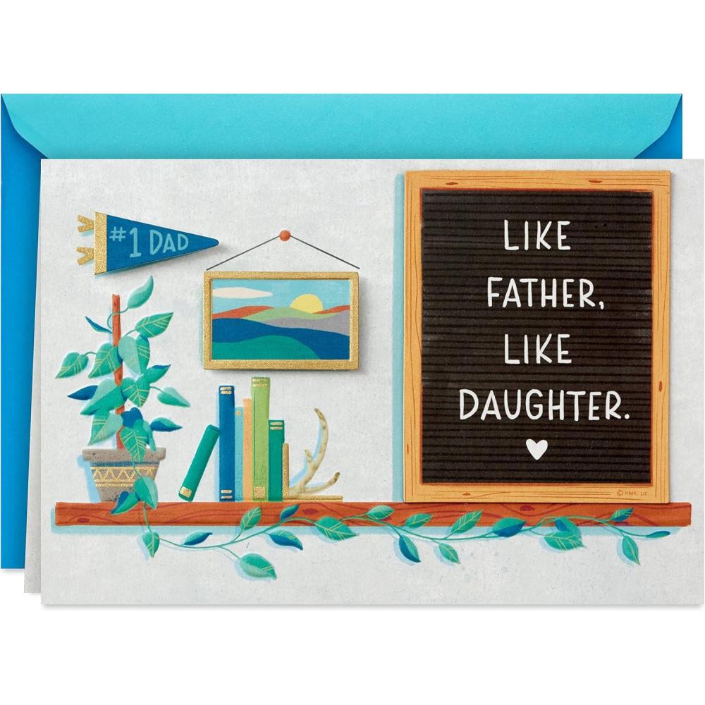imageHallmark Fathers Day Card for Dad from Daughter with Removable Magnet Like Father Like DaughterLike Father Like Daughter  Removable Magnet