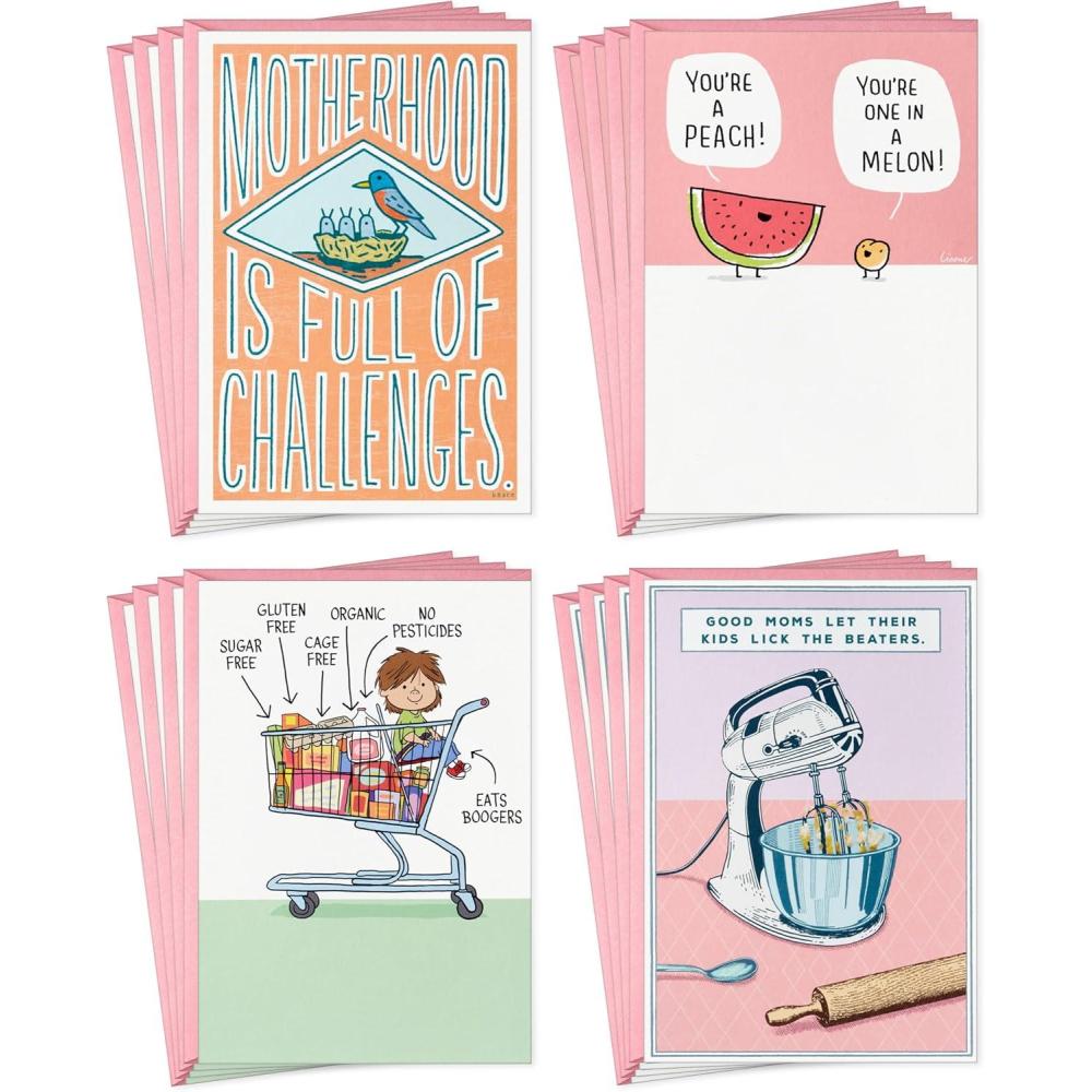 imageHallmark Funny Fathers Day Cards Bulk 16 Assorted Cards with Envelopes Cheesy Dad Jokes Humor Shoebox Cards for Dad Stepdad Bonus Dad Uncle Grandpa FriendMothers Day Humor Card Assortment