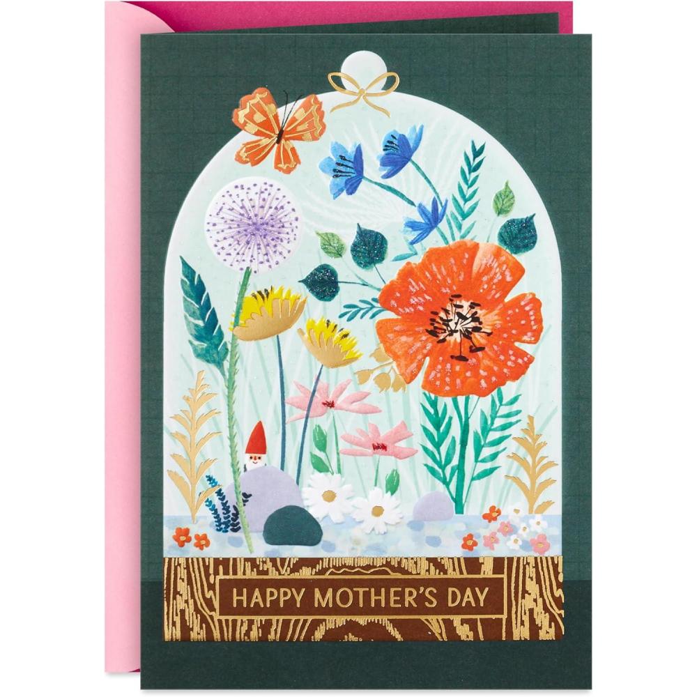 imageHallmark Mothers Day Card Wildflowers Plants Gnome for Mom Sister Aunt FriendFilled with Love