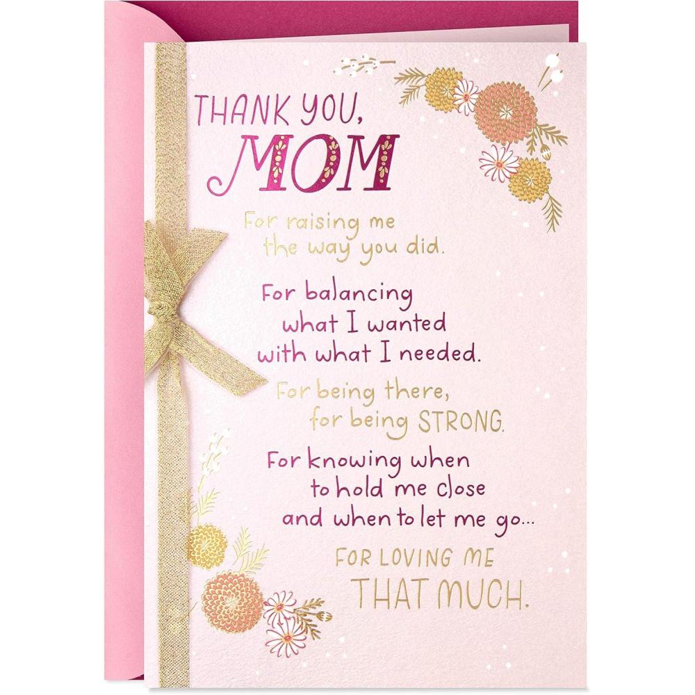 imageHallmark Mothers Day Card from Son or Daughter Thank You MomThank You  Mom