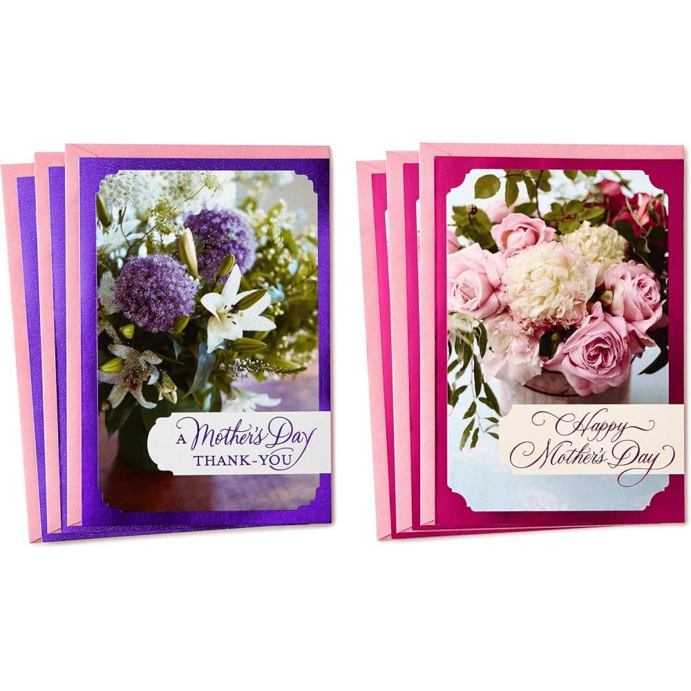 imageHallmark Pack of 2 Fathers Day Cards Swiss Army Knife Dad VibesMothers Day Floral