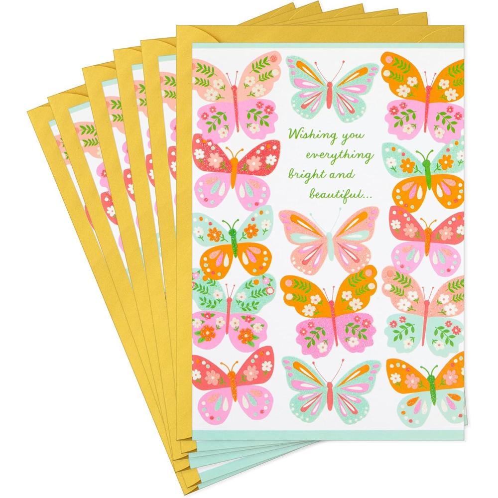 imageHallmark Pack of Easter Cards Butterflies 6 Cards with Envelopes