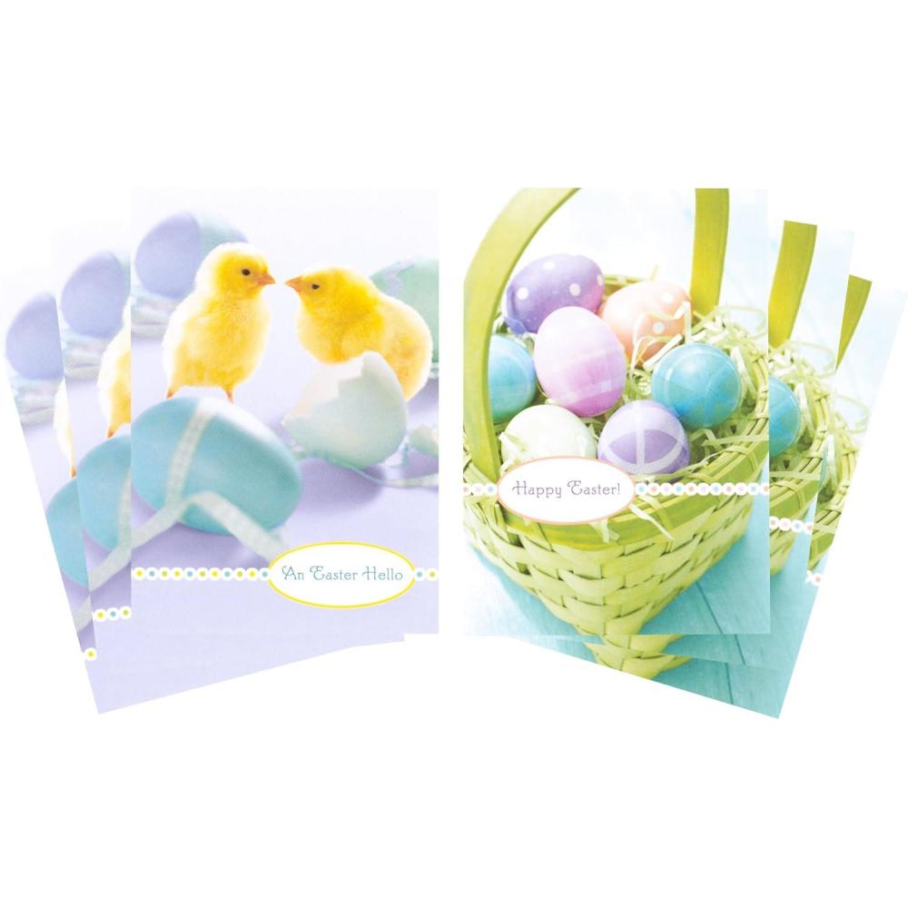 imageHallmark Pack of Easter Cards Easter Egg Flower 4 Cards with EnvelopesEaster Hello  6 Assorted Cards With Envelopes