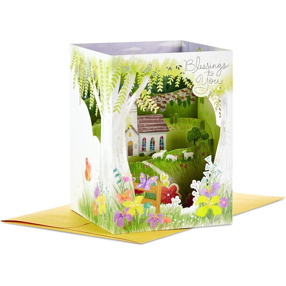 imageHallmark Paper Wonder Displayable Pop Up Easter Card Blessings to You ChurchPop Up  Blessings to You