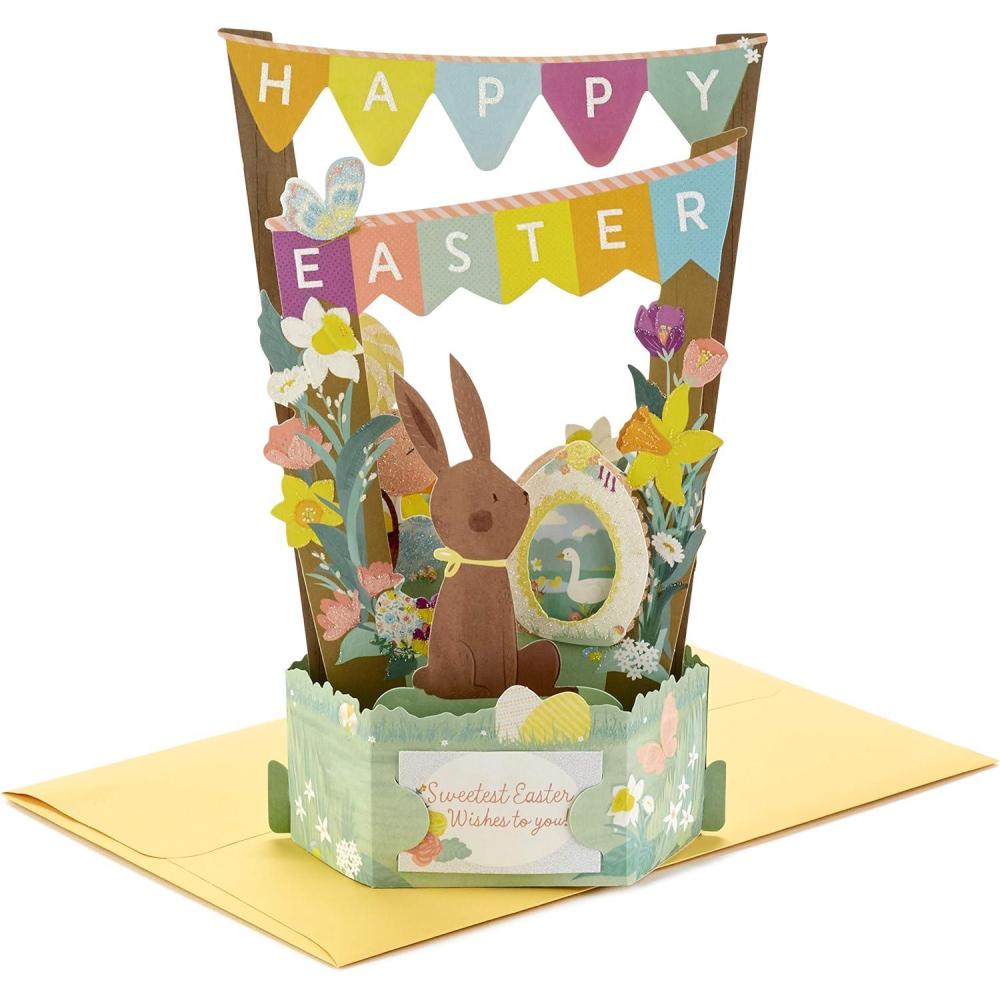imageHallmark Paper Wonder Displayable Pop Up Easter Card Easter BunnyPop Up  Easter Bunny