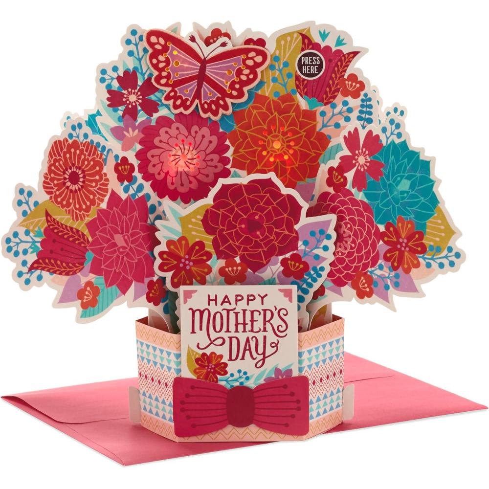 imageHallmark Paper Wonder Mothers Day Pop Up Card Bunnies for Spring Easter Card for MomPop Up Pot of Flowers