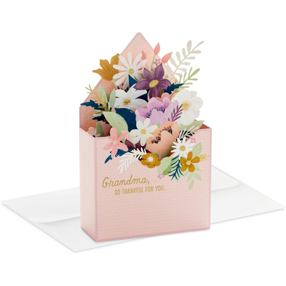 imageHallmark Paper Wonder Mothers Day Pop Up Card Marjolein Bastin BouquetEnvelope of Flowers
