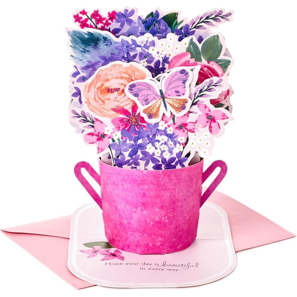 imageHallmark Paper Wonder Mothers Day Pop Up Card Purple Flower Bouquet Beautiful in Every WayPurple Flower Bouquet  Beautiful In Every Way